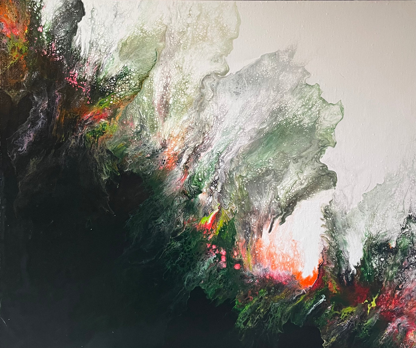 Tableau Abstrait "Brume volcanique"